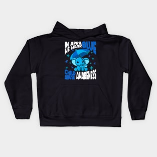 In April Blue Child Abuse Kids Hoodie